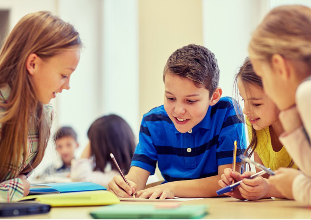 alunos estudando juntos