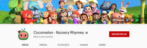 tela do canal no youtube